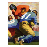 Vintage Football Players Playing a College Game Custom Announcements