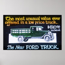 Vintage Ford Truck Advertisement Slide Posters