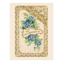 Vintage Forget-Me-Not Postcard