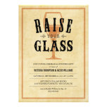 Vintage Formal Toast Rehearsal Dinner Invitations