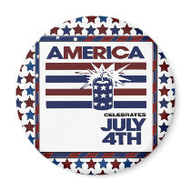 Vintage Fourth Of July Fridge Magnets