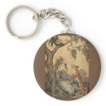Vintage Fox, the Cock and the Dog Aesop's Fable keychains