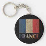 Vintage France Flag Keychain