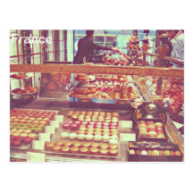 Vintage France macaroon shop Postcard
