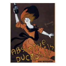 Vintage French Absinthe Poster Post Card