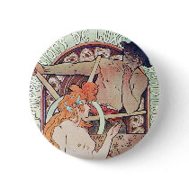 Vintage French Art Pinback Buttons