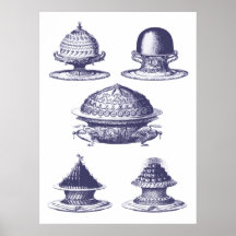Vintage French Bakery Pastry Shop Sign - Cakes Poster