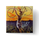Vintage French Bicycle Art Pinback Button