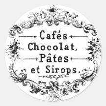 Vintage French Cafe Sticker