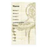 Vintage French Chair Linen Business Card Template
