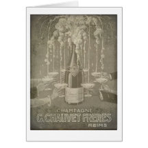 Vintage French Champagne Celebrate Card