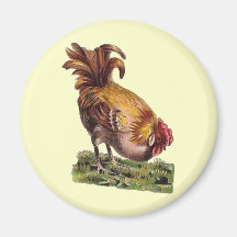 Vintage French Country Rooster Fridge Magnet