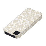 Vintage french floral art nouveau pattern Case-Mate iPhone 4 cases