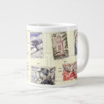 Vintage French Postage Jumbo Mug