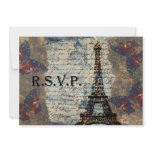 Vintage French rsvp cards invitations
