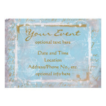 Vintage French Toile & Script No.2 Invitation