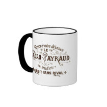 Vintage French Typographic Chocolate Label Coffee Mug