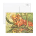 Vintage Frog Prince; Princess and Her Reflection postcards