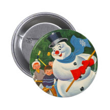 Vintage Frosty on Skates Pins