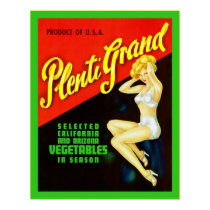 Vintage Fruit Crate Label posters