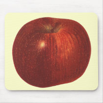 Vintage Fruit; Ripe Red Delicious Apple Mousepad