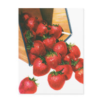 Vintage Fruit; Strawberries Falling From a Basket Postcard