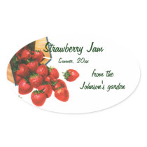 Vintage Fruit; Strawberries Falling From a Basket Sticker
