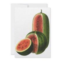Vintage Fruit; Watermelons Custom Invites