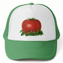 Vintage Fruits and Vegetables; Red Ripe Tomato Trucker Hats