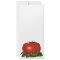 Vintage Fruits and Vegetables; Red Ripe Tomato Rack Card Design