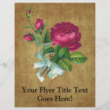Vintage Fuchsia Rose Full Color Flyer