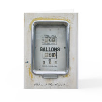 Vintage Fuel Pump / Bowser Dial - Greeting Card