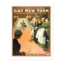 Vintage Gay New York Theatre Poster Post Card