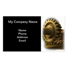Vintage Gears in an Old Machine Business Card Template