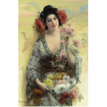 Vintage Geisha Photo Sculpture