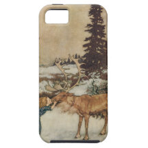 Vintage Gerda and the Reindeer by Edmund Dulac iPhone 5 Cases