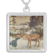 Vintage Gerda and the Reindeer by Edmund Dulac Pendants