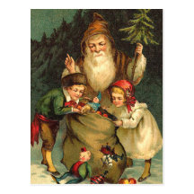 Vintage German Santa Postcard