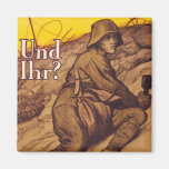 Vintage German War Poster Fridge Magnet