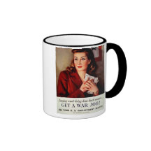Vintage Get A War Job Women's Poster Mug