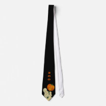 Vintage Ghost and Pumpkin Tie