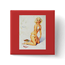 Vintage Gil Elvgren Beach Summer Pinup Girl