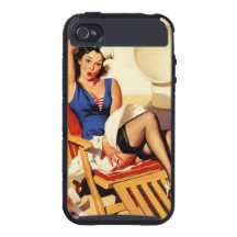 Vintage Gil Elvgren Cruise Ship Pinup Girl iPhone 4/4S Cover