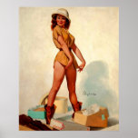 Vintage Gil Elvgren Hunter Pin up Girl Poster posters