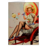 Vintage Gil Elvgren Rickshaw Pin up girl cards