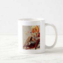 Vintage Gil Elvgren Rickshaw Pin up girl Coffee Mugs