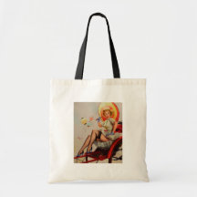 Vintage Gil Elvgren Rickshaw Pin up girl Tote Bag