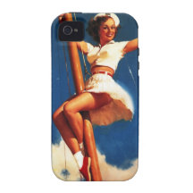Vintage Gil Elvgren Sail Boat Sailing Pin UP Girl iPhone 4 Cover