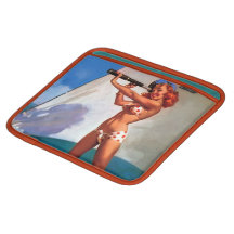 Vintage Gil Elvgren Sail Boat Sailing Pin UP Girl iPad Sleeve