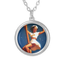 Vintage Gil Elvgren Sail Boat Sailing Pin UP Girl Custom Jewelry